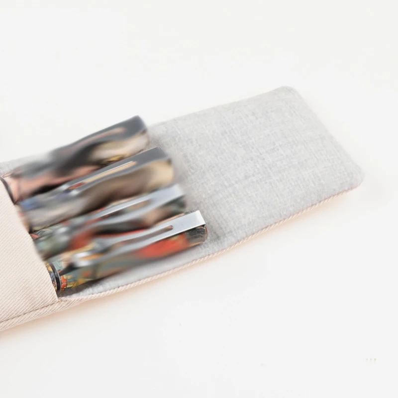 Японский стиль бамбуковый пенал с принтом в виде листьев для ручки студенческий