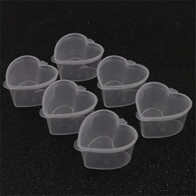 6 Pcs love box В форме сердца, коробка для слизи, рыбные шарики для слимов, амулеты Lizun, сделай сам, Ploymer, глина, контейнеры для хранения, органайзер, шарики для коробки - Цвет: 6 Pcs love box