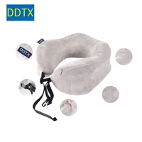 ddtx travel pillow 100 pure memory foam neck pillow comfortable breathable cover machine washable airplane travel grey