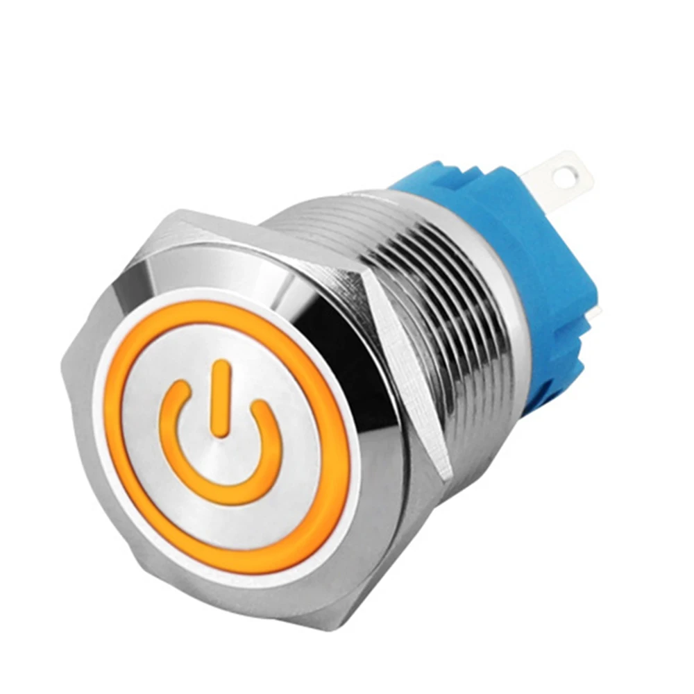 10 шт. 16 мм Автомобильный металлический светодиодный светильник кнопка