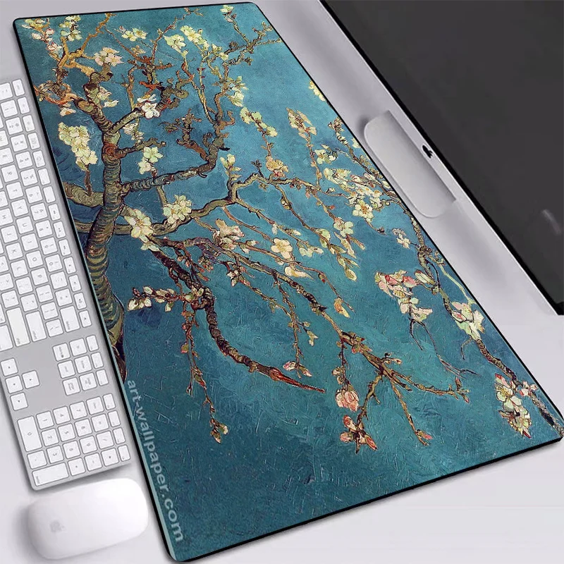 

Large Mouse Pad Comfortable Nature Rubber Classic Blossoms Pattern Computer Desk Mat Cover Your Hand Softy for Gamer