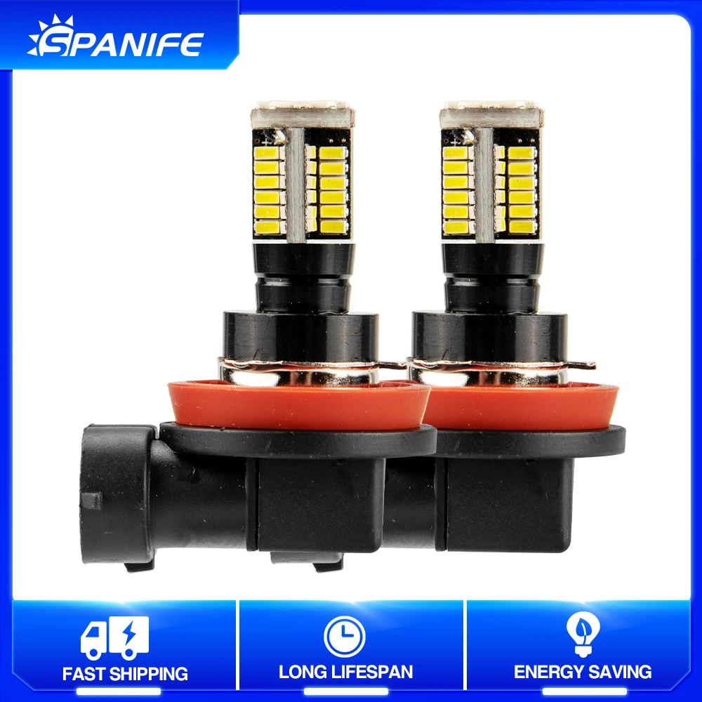 

Spanife белые противотуманные светильник LED H1 H3 881 880 H4 H7 H8 H11 9005 9006 H11 H16 светодиодные лампы для автомобиля 32 Вт 6500 лм K Автомобильные противотуманн...