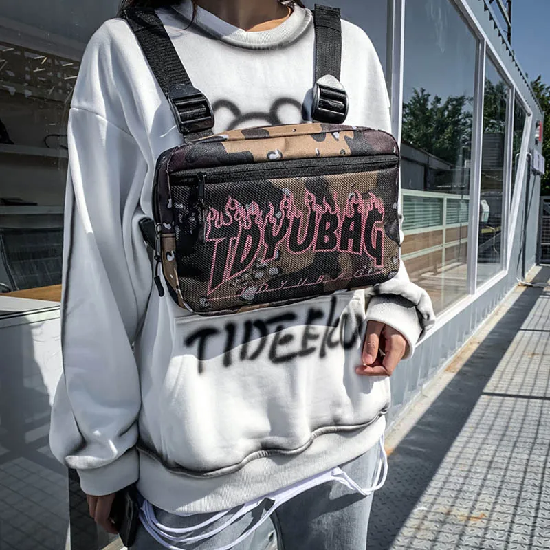 Уличной моды грудь Риг мешок унисекс пуля жилет в стиле хип-хоп поясная сумка