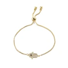 Новая мода кубический циркон черный ручной регулируемый браслет золотой серебряный цвет ручной браслет для женщин ювелирные изделия 2020 тренд