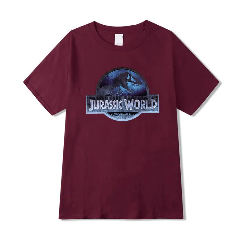 Red wine TX45 Jurassic Park женские футболки летняя футболка с короткими рукавами и буквенным принтом уличная Футболка женская футболка больших размеров женская S-2XL - Цвет: Red wine TX45