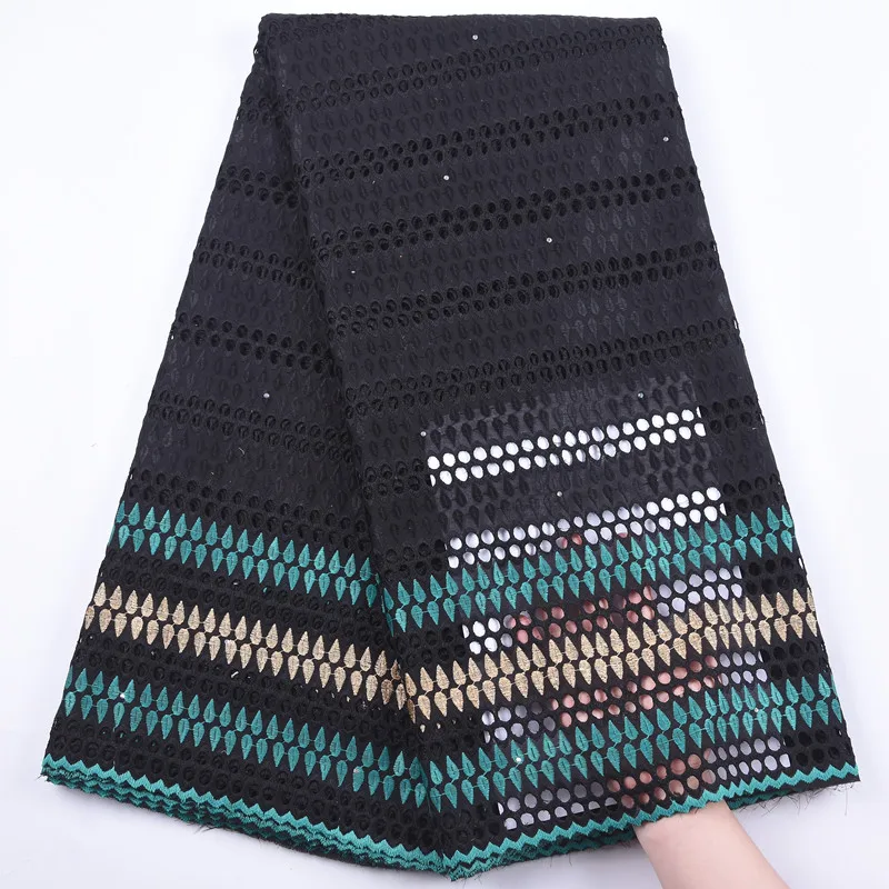 Кружевная ткань с вышивкой из чистого хлопка 2020 африканская сухая кружевная