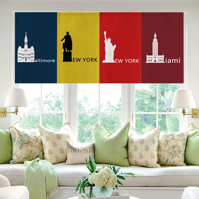 Штора для кухни в скандинавском стиле полузанавеска промышленном Короткая