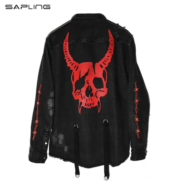 Женские туфли в стиле готик демон Охотник череп черный Для Мужчин's джинсовая