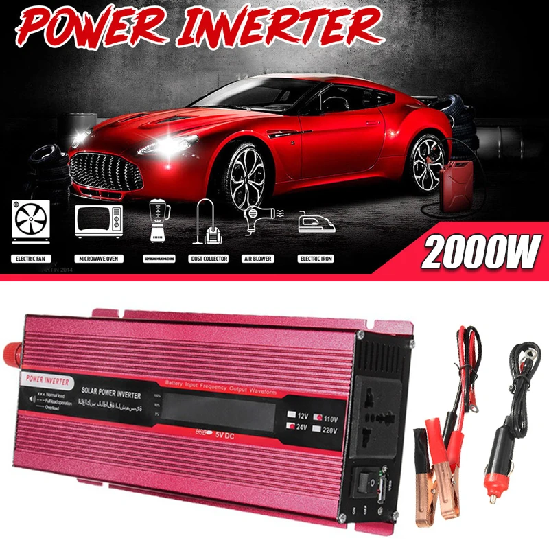 Vehemo Модифицированная синусоида DC12V к AC220V авто Инвертор солнечной энергии