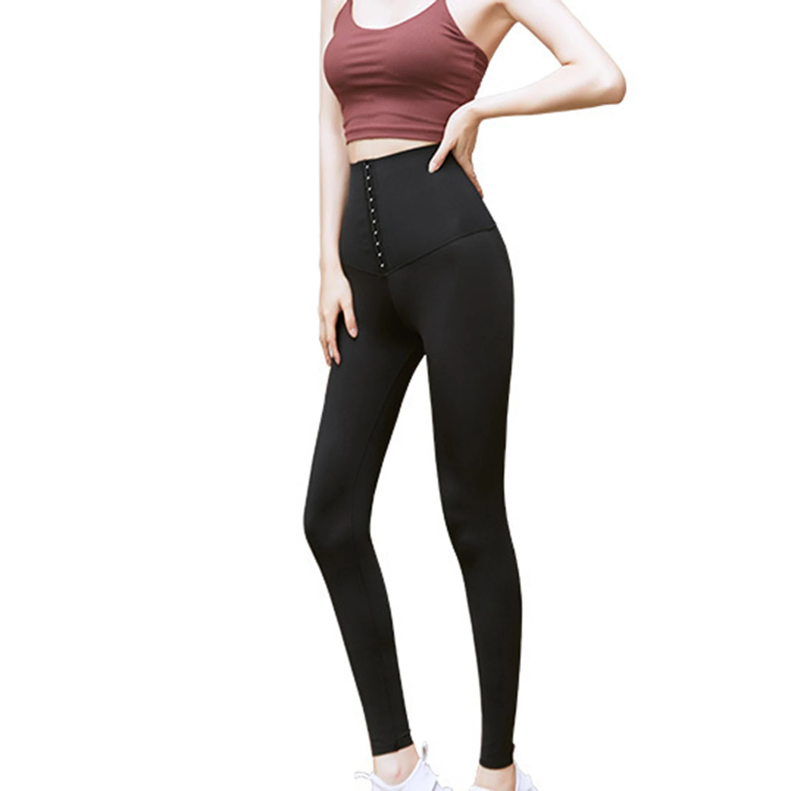 

Slimming Pants Women Sports Compression Cropped Yoga Pants High Waist Stretch Leggings Tummy Shapewear Winter Trouser