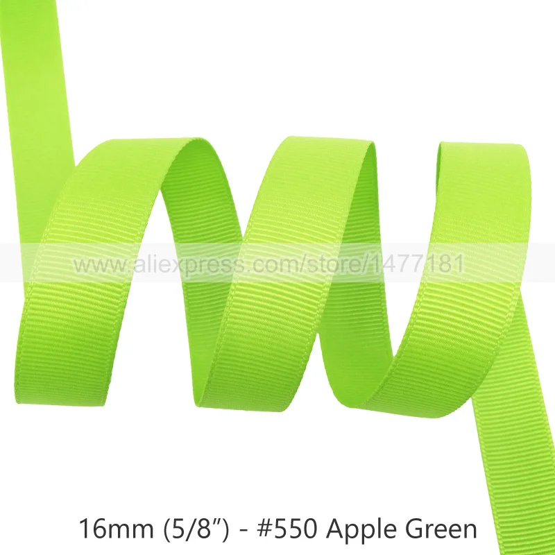 550 Apple Green 20 ярдов) 6 мм 9 мм 16 мм 25 мм 38 мм 50 мм корсажная лента высокого качества полиэстер корсажная лента ручной работы - Цвет: 550 Apple Green