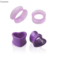 leosoxs 4 pcs mix and match acrylic love heart shaped pinna hot selling body piercing jewelry europe america