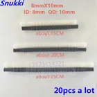 8*10 мм ID8 гофрированная труба для топливного насоса, белая, черная, нейлоновая труба, линия fule, сильфоны, пластиковые, 20 шт. в партии