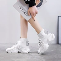 2021 autumn new high top platform sneakers women knitted casual shoes woman sneakers chunky tenis feminino womens shoes size 41