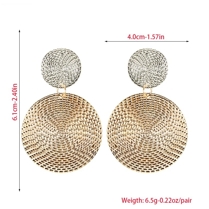 CARTER LISA модные Геометрические Квадратные круглые серьги со свисающими монетами