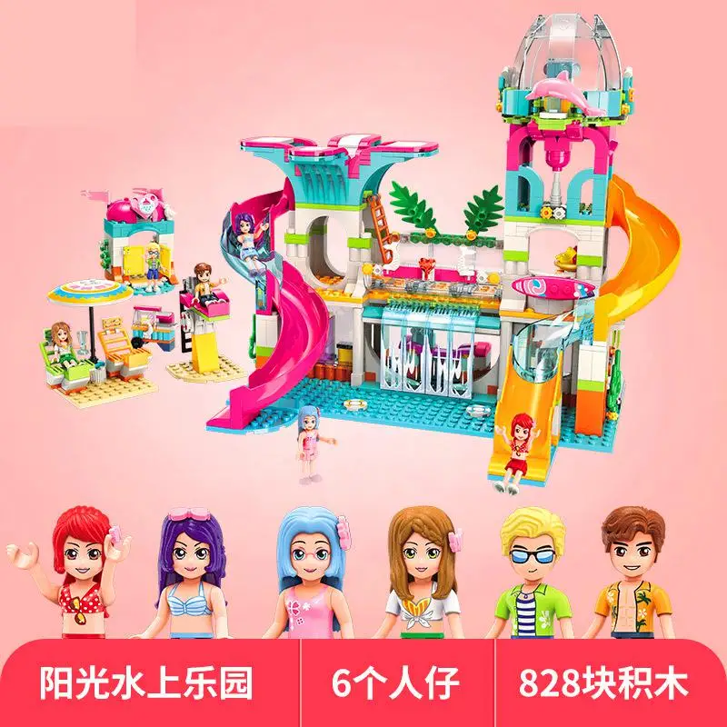 Heartlake девочка друзья праздник аквапарк Подлинная Enlighten 2022 828pcs строительный блок