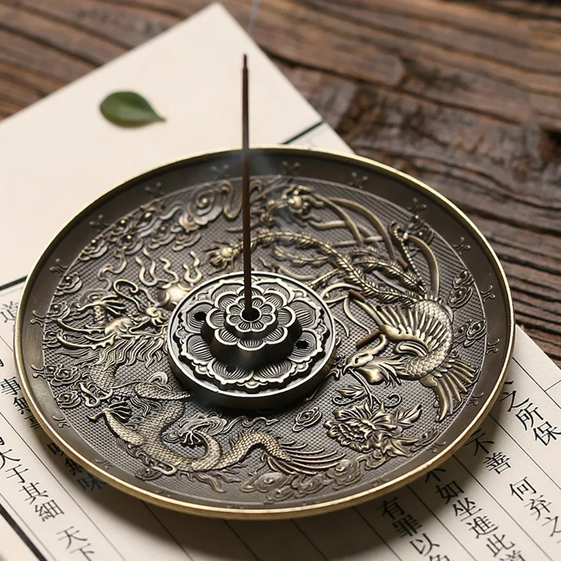 2 цвета Ретро 5 отверстий лотоса ладан горелка Дракон подставка для ароматических