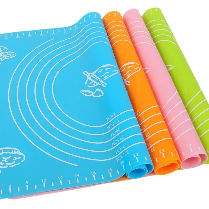 Силиконовая кухонная Циновка для выпечки утолщение муки прокатки весы коврик разминание тесто коврик жаропрочный вкладыш LX8023