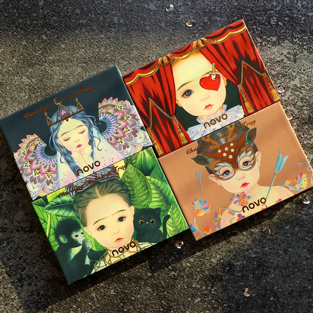 NOVO 8 оттенков матовые натуральные тени для век Палитра красота глазурованные