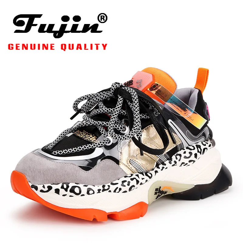 2020 женские кроссовки на платформе из натуральной кожи Женская обувь