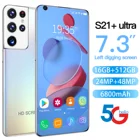 Смартфон S21, Android 10,0, 16 ГБ ОЗУ 512 Гб ПЗУ, 7,3 дюйма, две Sim-карты