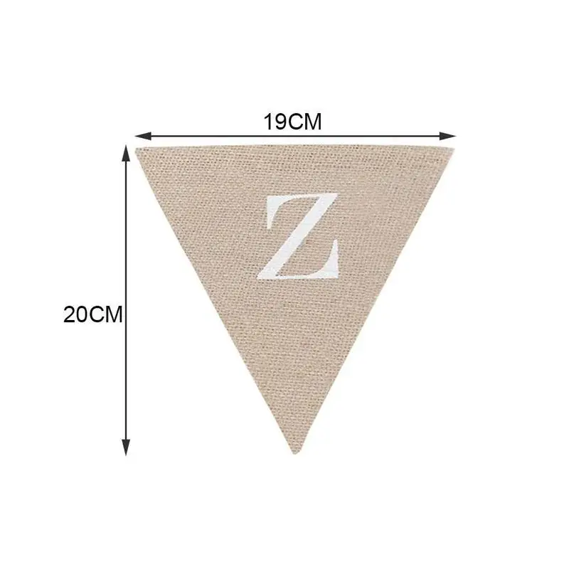 

Linen Burlap Bunting Banner Flag Triangle Flags Grand Birthday Event Layout Party Scene Supplies Hanging Wedding Decor Tool