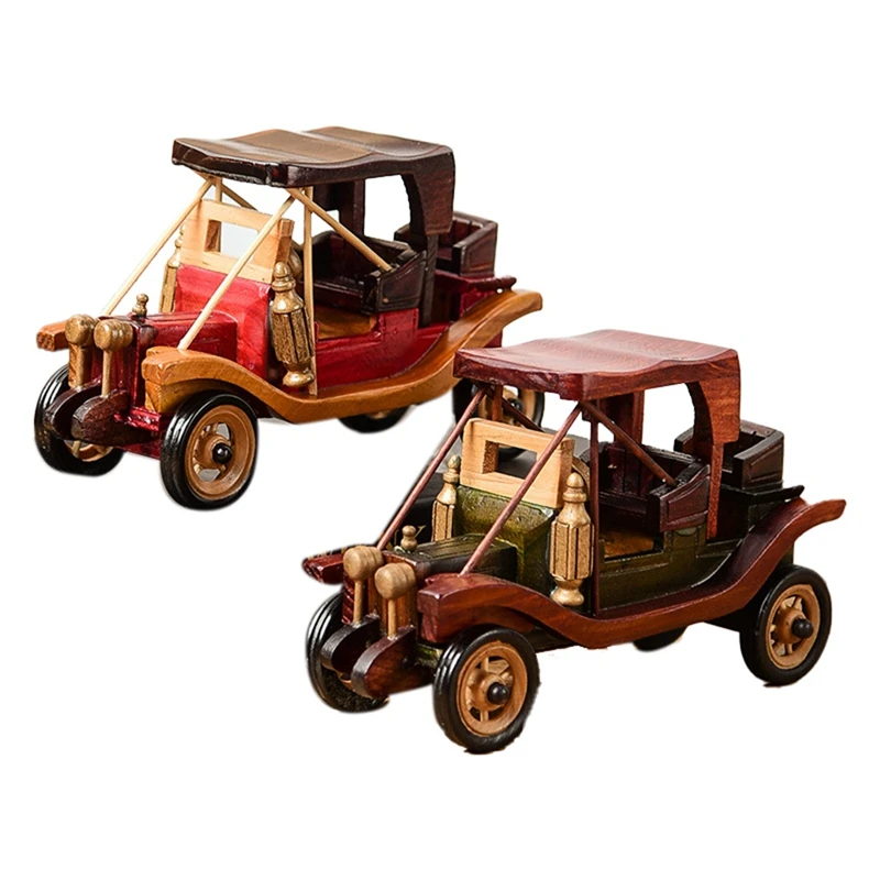 

Wooden Retro Model Auto Ornaments Classic Car Toy Decoration Wood Handmade Home Office Decor Crafts Kids Birthday Gift