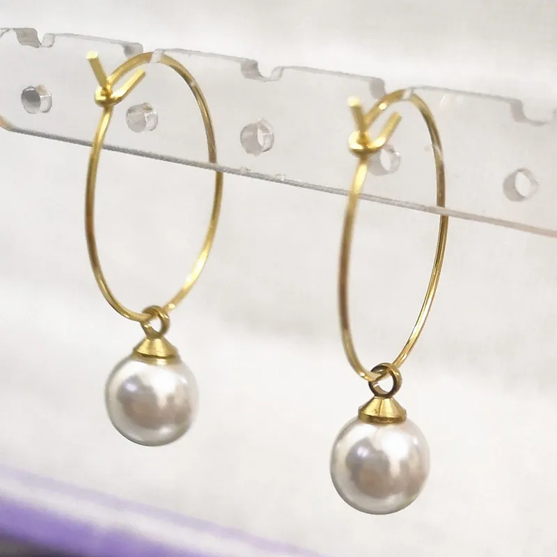 Женские серьги с жемчугом и фианитами AAA|Серьги-подвески| |