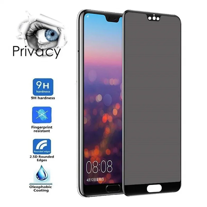9H полная Защита экрана для huawei P30 P20 Pro Lite Nova 3e 4e антишпионское ослепляющее
