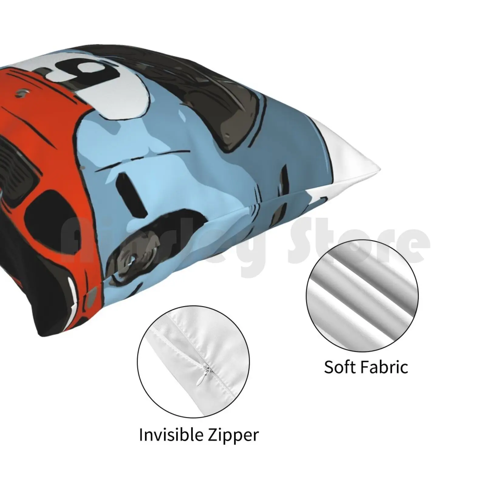 917 наволочка Le Mans с принтом домашняя мягкая диванная подушка автомобиль ведущий