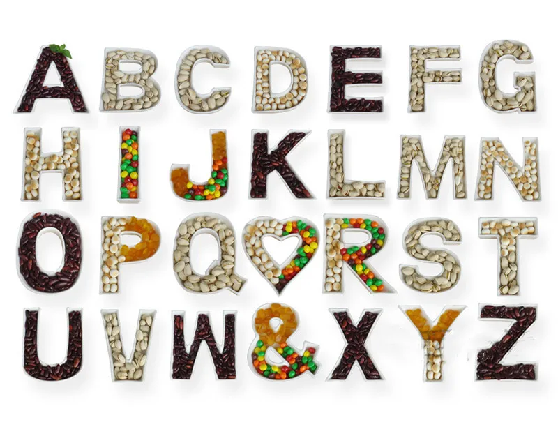 Тарелки с буквами керамическая тарелка поднос для конфет и закусок креативный