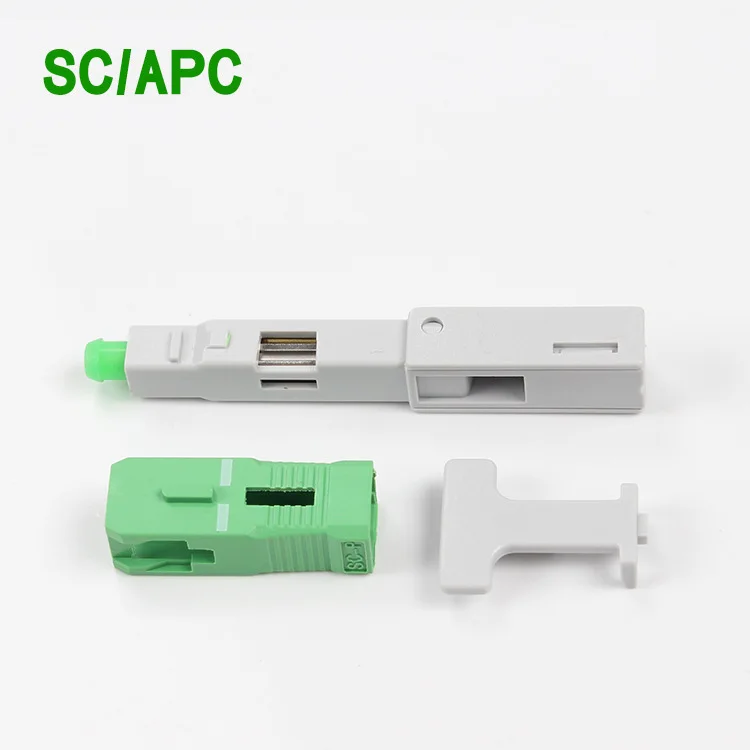 100 pcs SC APC/UPC Fast Connector Snap type SC adapter FTTH Flat Fast Quick field Assembly fiber cable connector