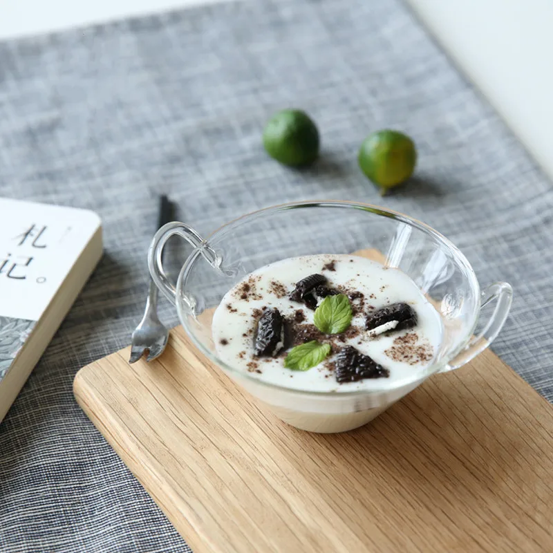 Термостойкая стеклянная миска для мороженого фруктов овощей салатов десертов с