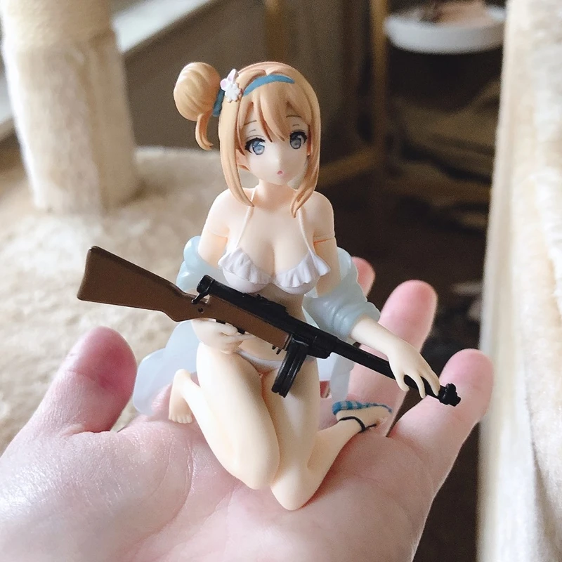 

10CM Original figure S-style Girls' Frontline Suomi KP-31 Swimsuit Ver. 1/12 PVC Action figure Sexry girl Model collection toy