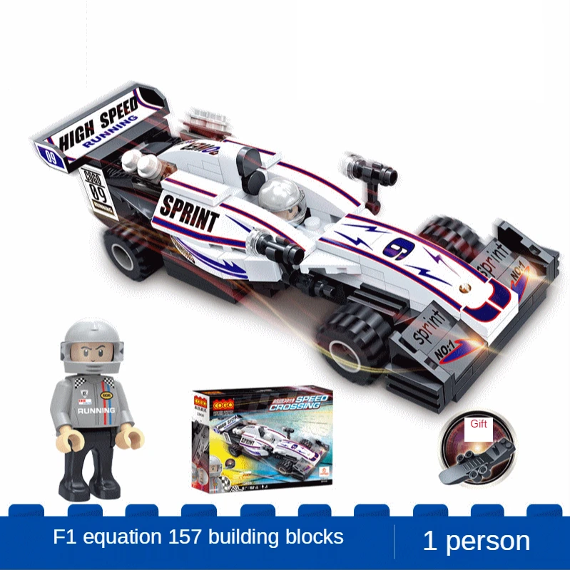 

Cogo Assembling Building Bricks Racing Series Educational Model Developmental Toys Kid's Assembly Toy Birthday Gift