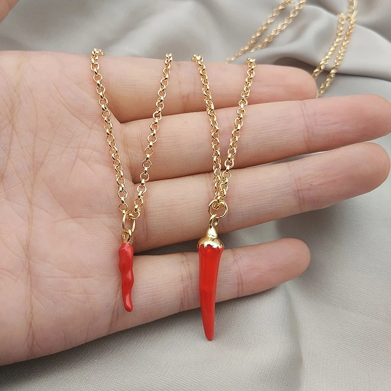 Новые творческие красное Pimiento перечный соус подвеска с перцем ожерелье для