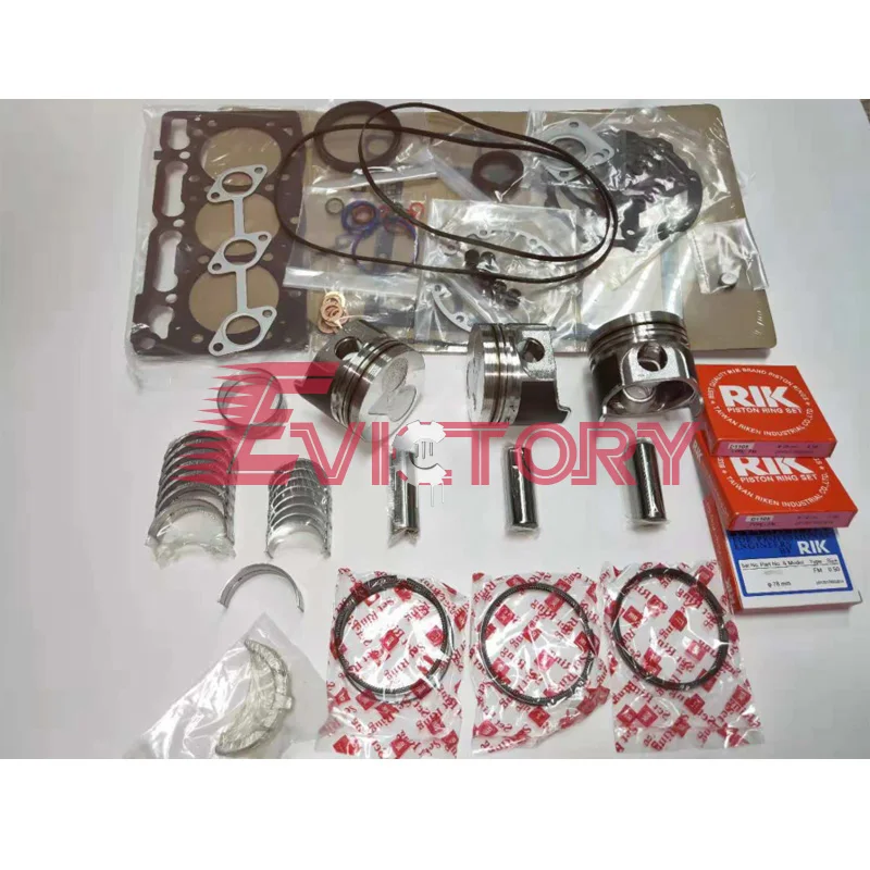 

For kubota D1105 rebuild kit piston ring engine gasket main conrod bearing set