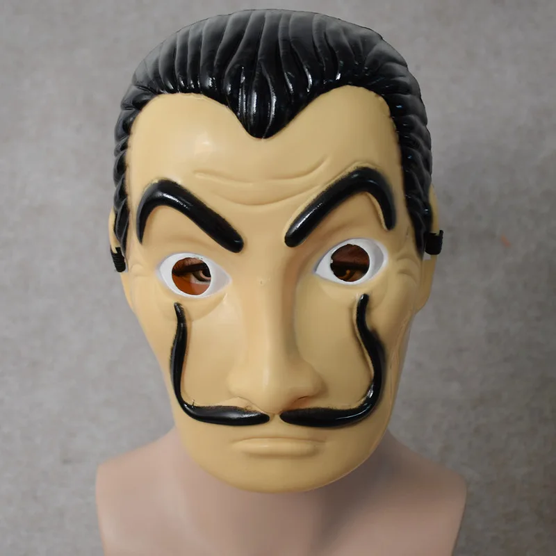 

Halloween Funny Masquerade Mask Salvador Dali Cosplay Movie Mask Money Heist The House of Paper La Casa De Papel Cosplay Costume