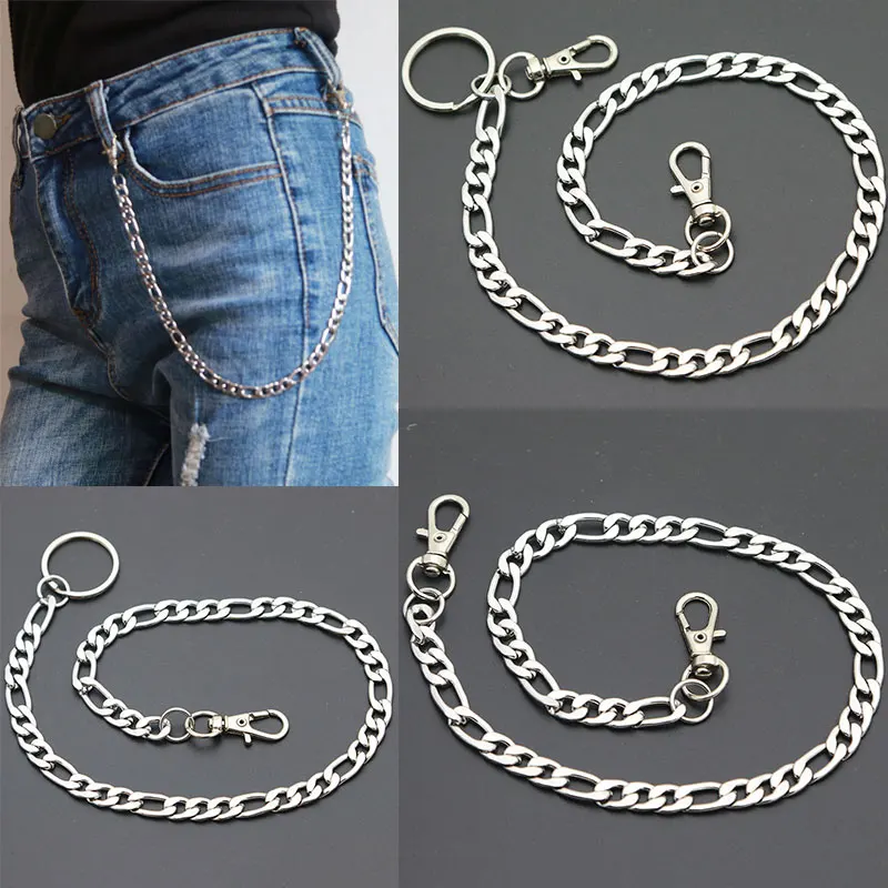 Рок Панк из нержавеющей стали кошелек пояс цепочка брюки хипстер Жан брелок