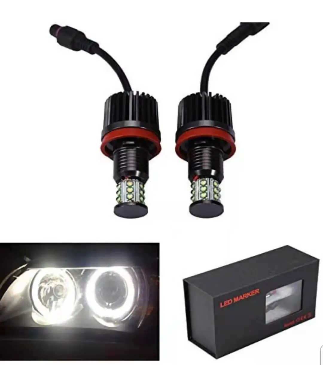

Bowenx LED Angel Eyes Halo Light Bulb H8 180W CREE LED Marker Halo Light Xenon White для BMW E60 E61 E90 E92 E70 E71 E82 E89