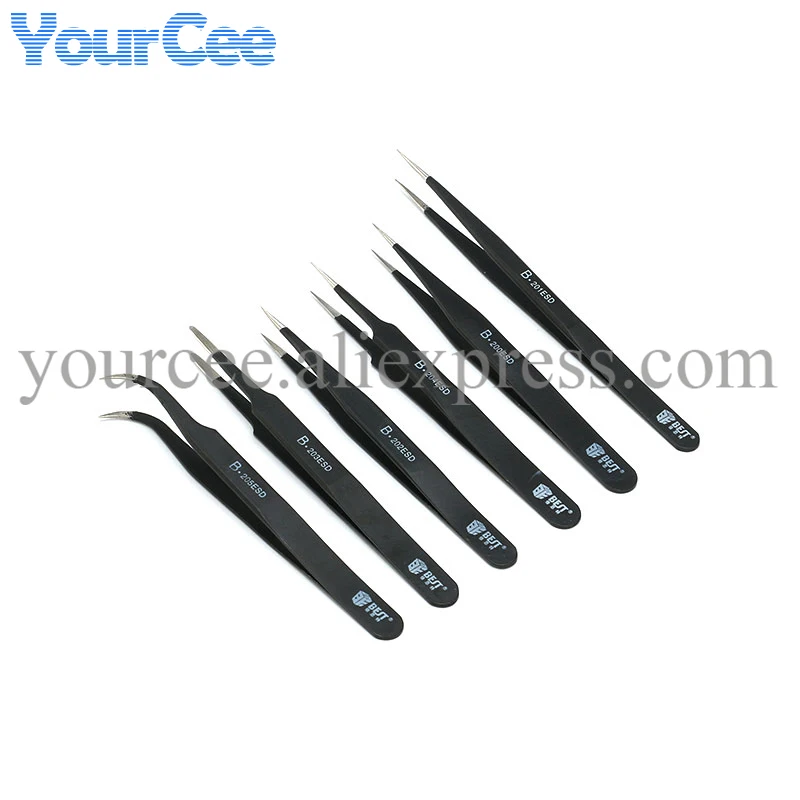 Лучший антистатический антикислотный Немагнитный Пинцет из нержавеющей стали