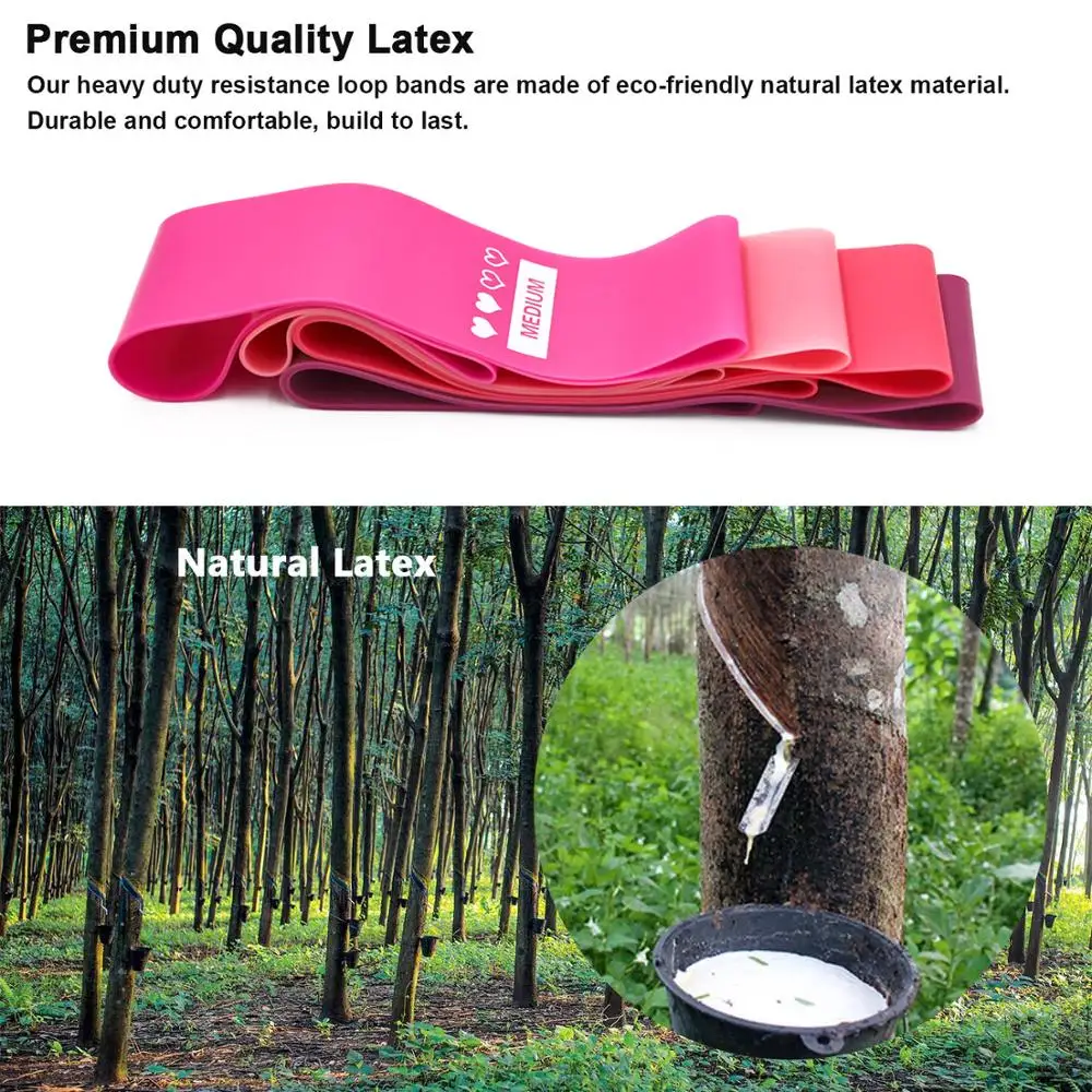 4 шт. натуральный латекс раллийный ремень для йоги Эластичная лента спортивные