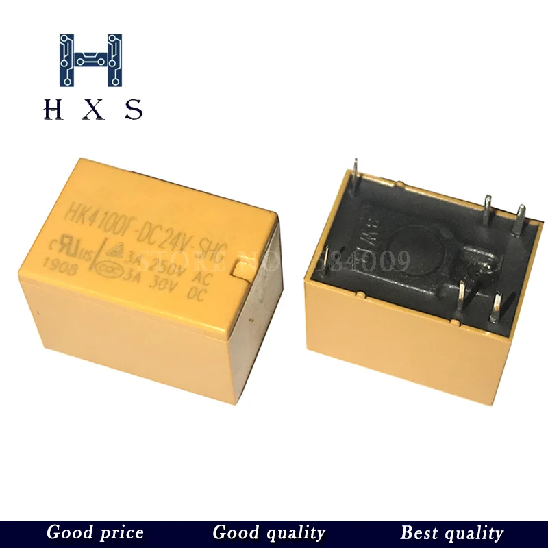 10 шт./лот реле HK4100F-DC24V-SHG HK4100F-DC12V-SHG HK4100F-DC5V-SHG HK4100F-DC03V-SHG 3V 5V 12V 24V 3A 6pins мини-реле