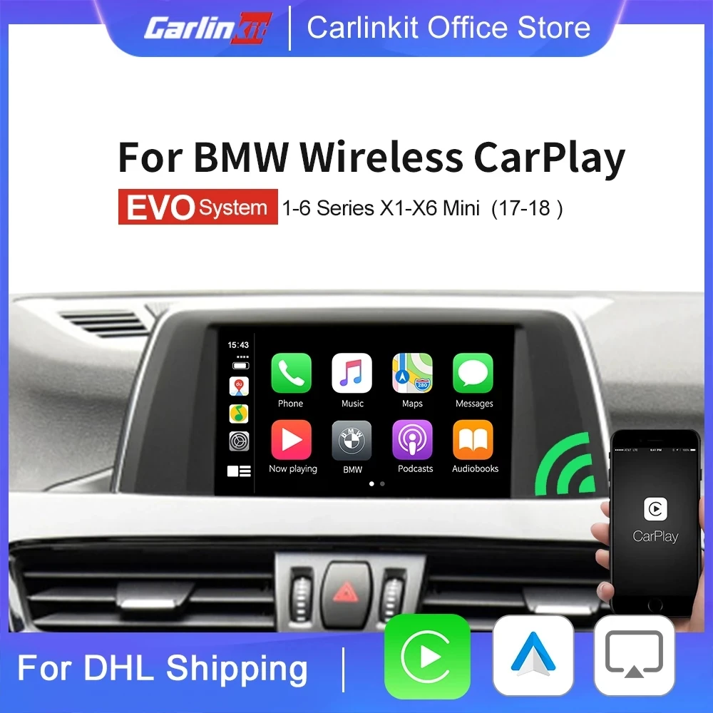 Carlinkit беспроводной Apple Carplay Android авто для BMW 2017 2019 1/2/3/4/5/7 серии X3 X4 X5 X6 MINI с системой