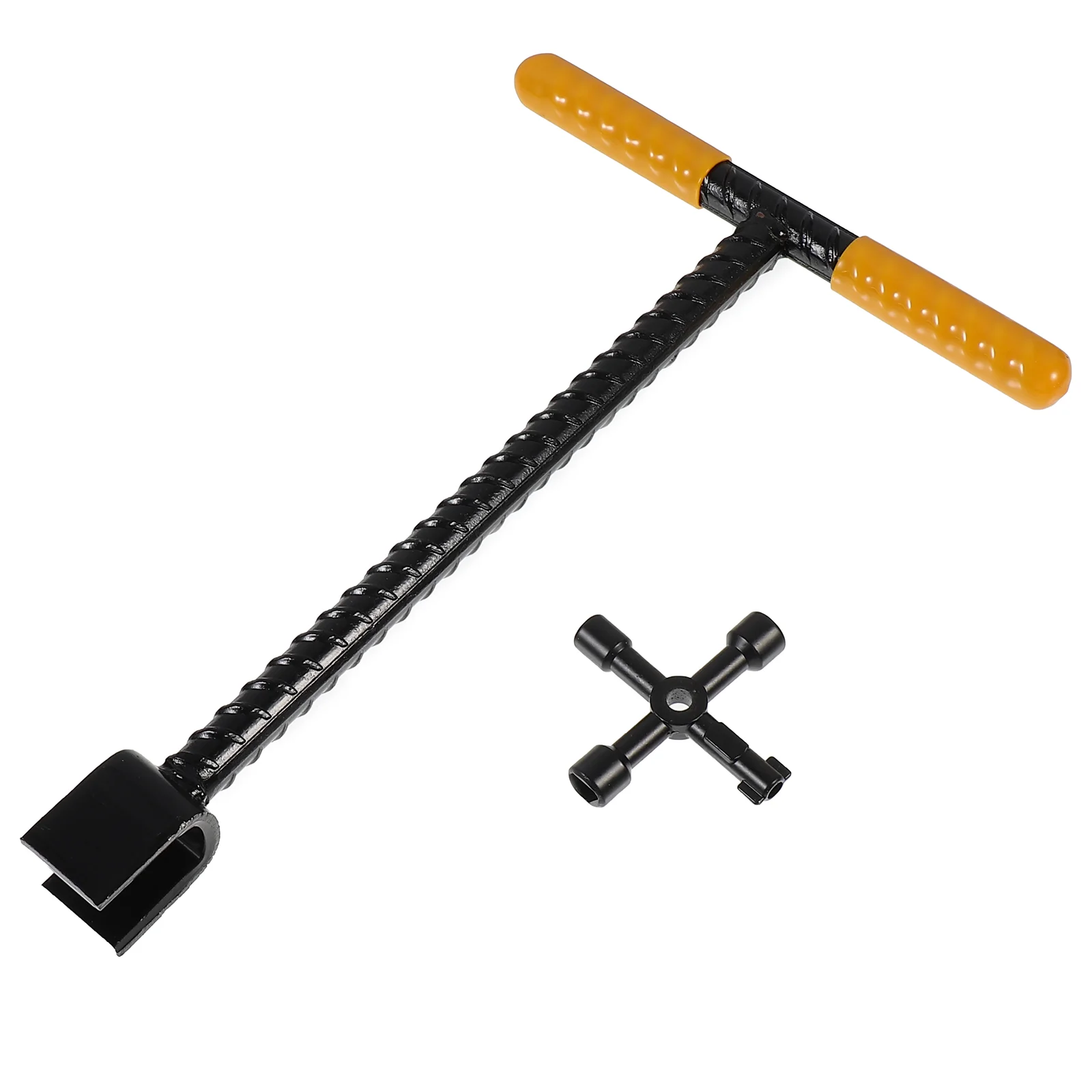 

1 Set Water Meter Key Wrench Main Water Shut Off Tool with 4-way Control Cross Key