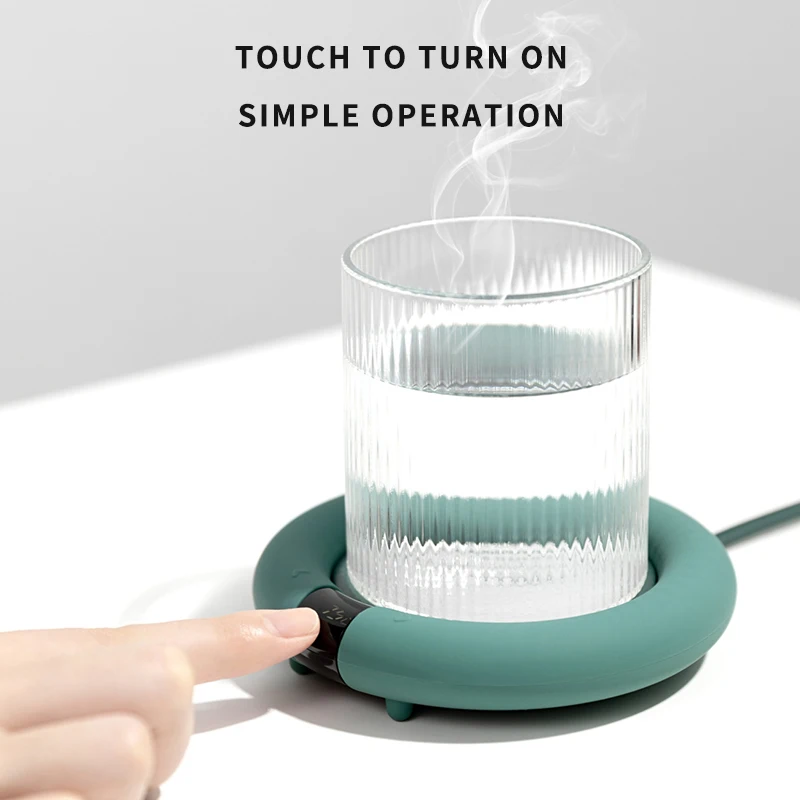 

Home Constant temperature Base Mug Warmer Coasters Adjustable 55/65/75 degrees Thermostatic Coaster Temperature Warmer Pad