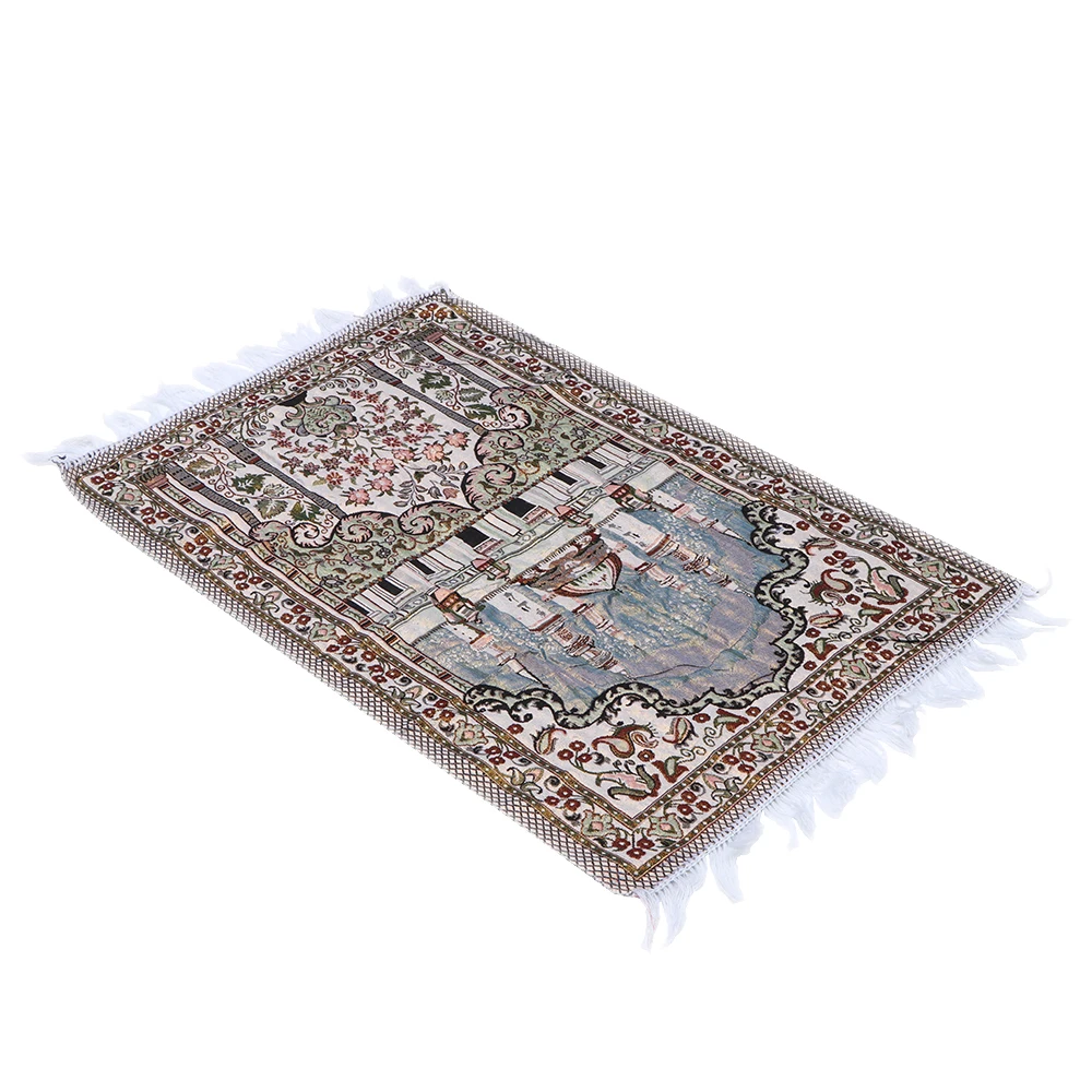 Islamic Prayer Mat Thick Carpet With Soft Tassel Floor Worship Rugs Muslim Decoration Blanket Ethnic Easy Carry | Дом и сад