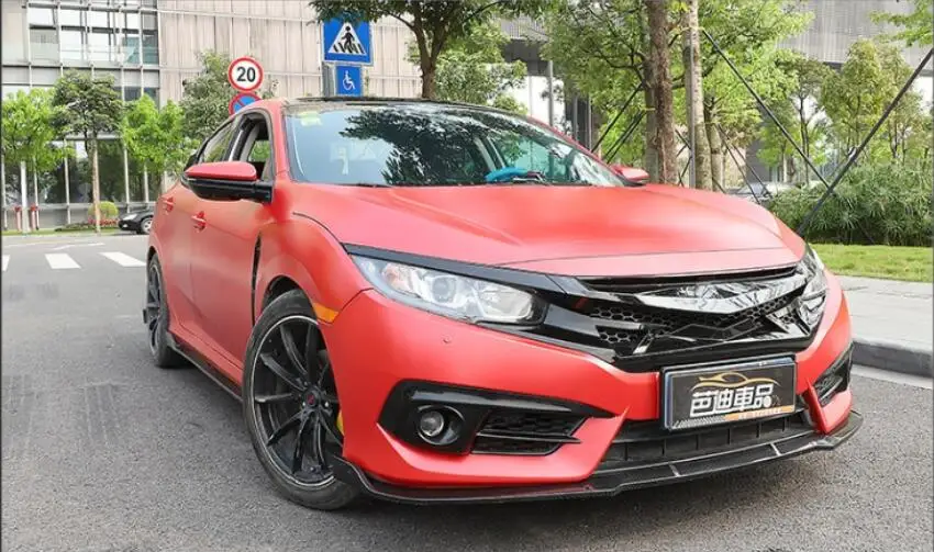 3 шт./компл. ABS черный передний бампер для губ Диффузор для Honda Civic