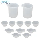 12 шт. Силиконовые Измерительные Чашки для смешивания, УФ-полимерная форма, набор для самостоятельного литья ювелирных изделий, F3MD