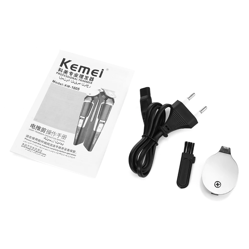 

Kemei Professinal Electric Clipper Trimmer Engraving BladeStain Steel Blade Advanced Shaving 4 Combs Hair Cutting Machine Barber